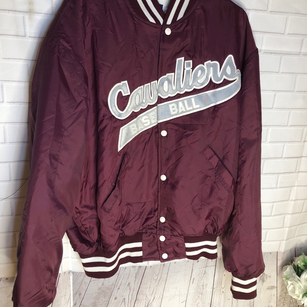 Source Unknown Maroon Cavaliers Baseball Jacket
